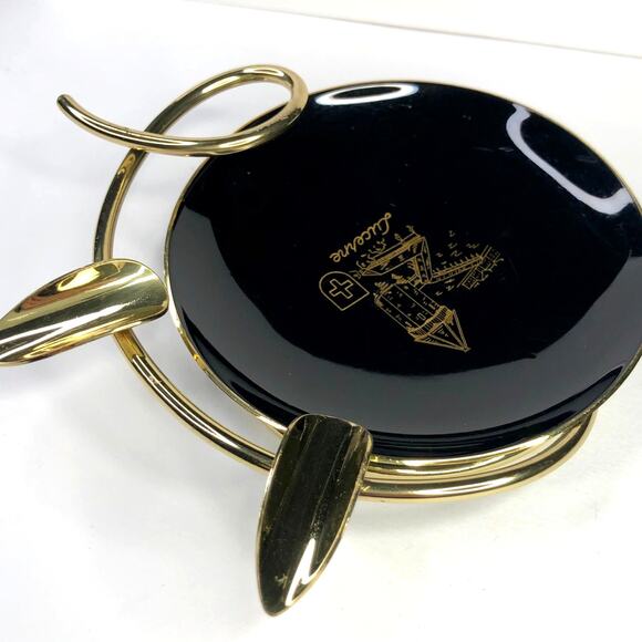 Vintage Retro Deco Atomic Ashtray Lucerne 1950's Mid-Century Modern Unique Decor - Picture 5 of 8